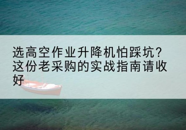 环江高空作业升降机厂家推荐-选高空作业升降机怕踩坑？这份老采购的实战指南请收好